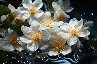 Fresh jasmine blossom flower pollen. AI generated Image by rawpixel.