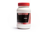 Whey protein bottle food white background. AI generated Image by rawpixel.