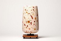 Terrazzo lamp vase art white background. AI generated Image by rawpixel.
