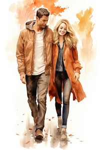 Couple portrait jacket adult. AI generated Image by rawpixel.