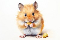 Hamster eats sunflower seeds hamster rodent mammal. AI generated Image by rawpixel.