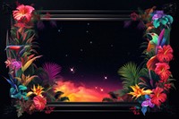 Tropical vibrant color nature night illuminated. AI generated Image by rawpixel.