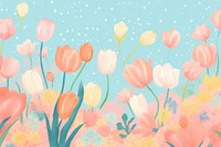 Spring flowers backgrounds painting outdoors. AI generated Image by rawpixel.