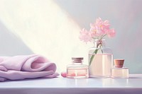 A wellness bottle flower petal. AI generated Image by rawpixel.