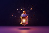 Eid mubarak lantern lighting star. AI generated Image by rawpixel.