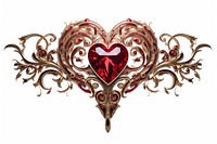 Jewelry heart white background accessories. AI generated Image by rawpixel.