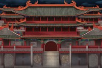 Chinese forbidden palace landmark architecture spirituality. AI generated Image by rawpixel.