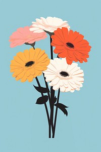 Gerbera bouquet flower petal plant. AI generated Image by rawpixel.