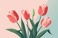 Tulip flowers plant inflorescence springtime. AI generated Image by rawpixel.