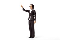 Female businessman greeting pose standing adult white background. AI generated Image by rawpixel.