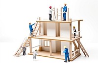 People building a house architecture wood toy. AI generated Image by rawpixel.