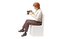 Woman drinking a coffee sitting adult cup. AI generated Image by rawpixel.