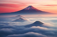 Mountain Fuji mountain landscape outdoors. AI generated Image by rawpixel.