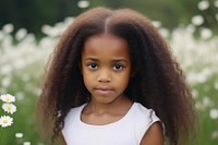 Black little girl portrait child kid. AI generated Image by rawpixel.
