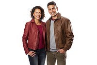 Hispanic couple portrait jacket adult. AI generated Image by rawpixel.