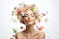 Wellness portrait flower plant. AI generated Image by rawpixel.