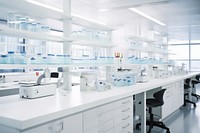 Biotechnology biochemistry laboratory architecture protection education. AI generated Image by rawpixel.