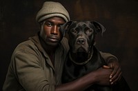 Black South African man pet portrait mammal. AI generated Image by rawpixel.