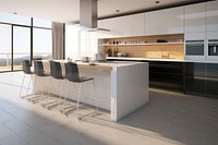 Kitchen furniture floor table. AI generated Image by rawpixel.