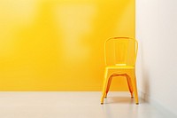 Close-up color chair furniture yellow wall. AI generated Image by rawpixel.