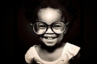 Little african american girl glasses portrait black. AI generated Image by rawpixel.