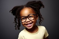 Little african american girl glasses portrait child. AI generated Image by rawpixel.