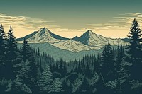 Mountain nature forest wilderness. AI generated Image by rawpixel.