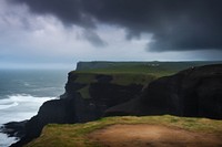 Stormy cliff landscape outdoors nature. AI generated Image by rawpixel.