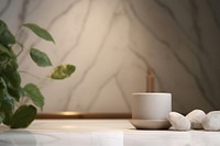 Marble table plant cup. AI generated Image by rawpixel.