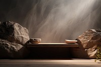 Stone bathtub rock architecture. AI generated Image by rawpixel.