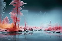 Nature landscape outdoors tranquility reflection. AI generated Image by rawpixel.