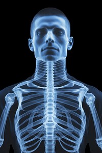 Human body x-ray radiography futuristic. 
