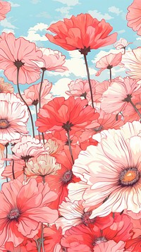 Flower wallpaper backgrounds pattern petal. AI generated Image by rawpixel.