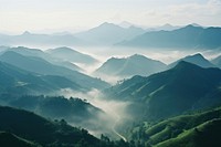 Hills landscape mountain outdoors. AI generated Image by rawpixel.