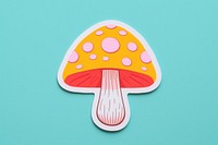 Colorful mushroom fungus agaric toadstool. AI generated Image by rawpixel.