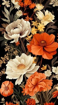 Flower Autumn pattern backgrounds plant. AI generated Image by rawpixel.