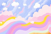 Rainbow abstract outdoors painting. AI generated Image by rawpixel.