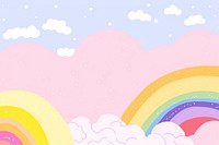 Rainbow outdoors pattern nature. AI generated Image by rawpixel.