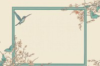 Bird frame backgrounds hummingbird pattern. AI generated Image by rawpixel.