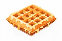 Waffle food white background rectangle. AI generated Image by rawpixel.