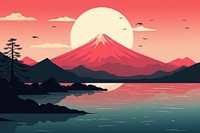 Mount Fuji Japan landmark landscape mountain outdoors. AI generated Image by rawpixel.
