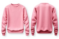 Pink sweater sweatshirt white background outerwear. AI generated Image by rawpixel.