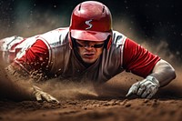 Baseball player athlete helmet sports. AI generated Image by rawpixel.