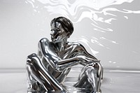 Body silver adult creativity. AI generated Image by rawpixel.