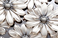 Daisy silver backgrounds jewelry. AI generated Image by rawpixel.