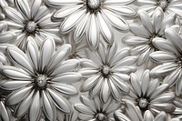 Daisy pattern backgrounds silver. AI generated Image by rawpixel.