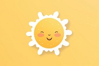 Sun anthropomorphic representation asteraceae. AI generated Image by rawpixel.