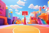 Basketball court basketball backgrounds sports. AI generated Image by rawpixel.