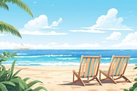 Beach summer furniture outdoors. AI generated Image by rawpixel.