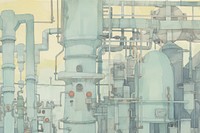 Factory architecture backgrounds refinery. AI generated Image by rawpixel.